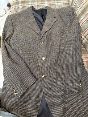 Versace Brown Textured Sport Coat
